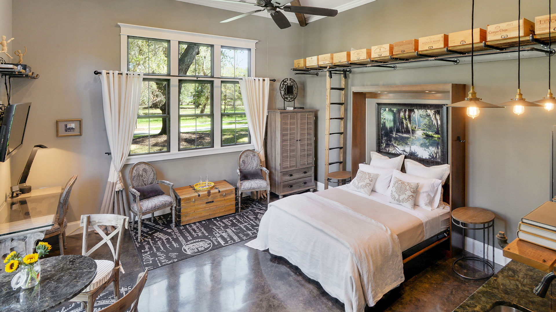 Rustic Garden Studio custom home by WaterMark Homes, Beaufort custom home builder